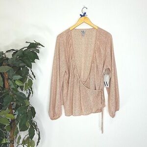 PLUS NWT Worthington Wrap Top